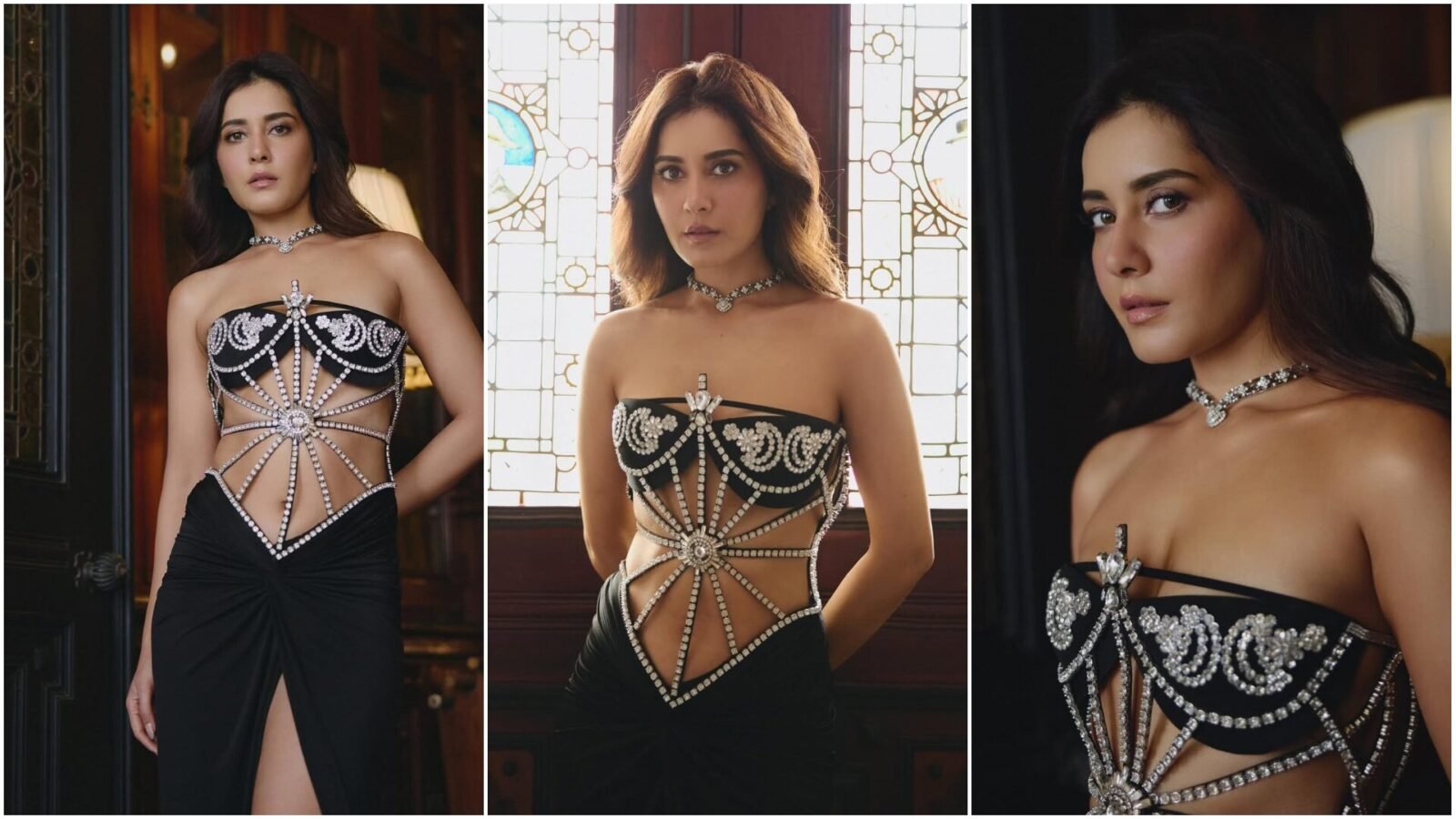 Raashi Khanna In Black Dress photoshoot