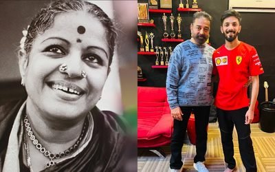 Kamal Haasan praising Anirudh at MS Subbulakshmi biopic launch