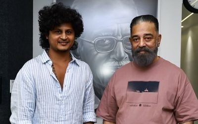 Kamal Haasan with Modha Rathri director Raja Karuppasamy
