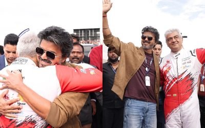 Vijay and Ajith Kumar meeting at Silverstone car racing event in London