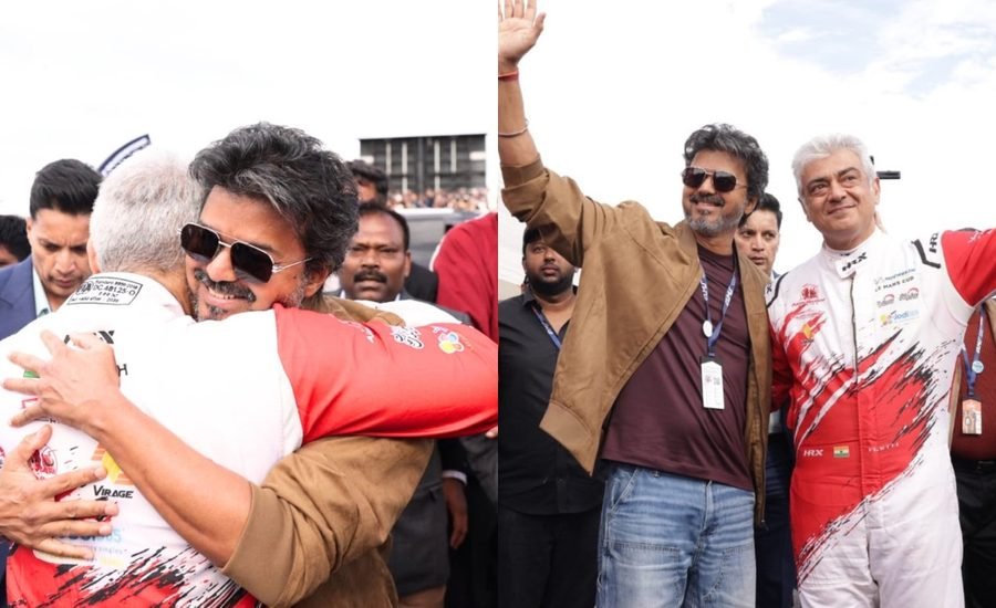 Vijay and Ajith Kumar meeting at Silverstone car racing event in London