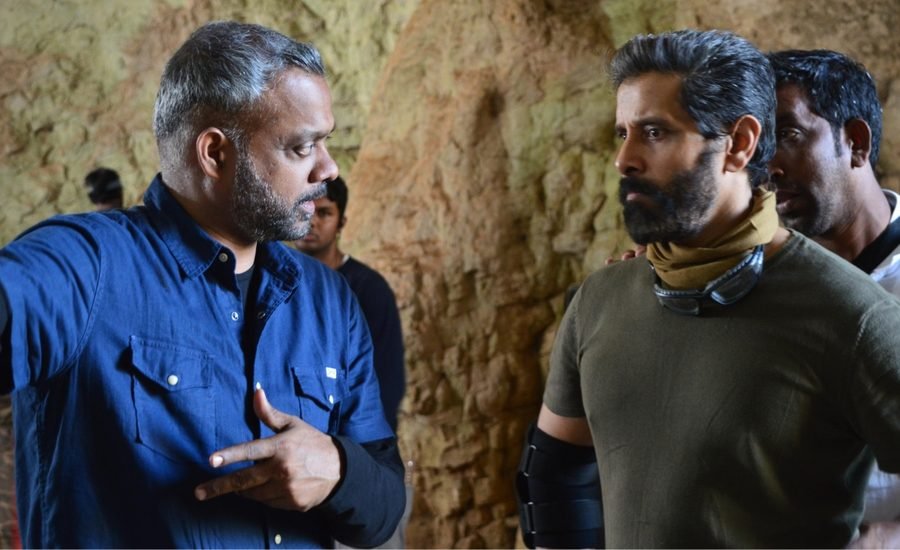 Vikram and Gautham Vasudev Menon in the making of Dhruva Natchathiram